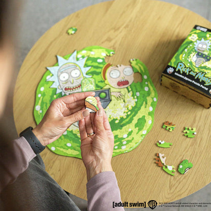 Wooden jigsaw maze puzzle Rick&Morty™ Portal
