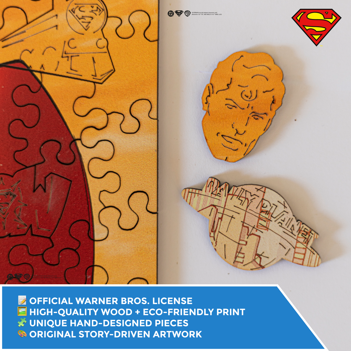 Wooden jigsaw puzzle DC Superman™ – Protector of Metropolis