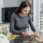 Дерев'яний класичний пазл Гаррі Поттер Хогвортс™ (чорний)