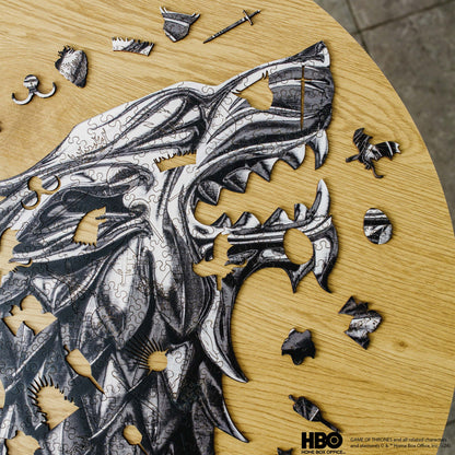 Wooden jigsaw puzzle Game of Thrones™ Metallic Sigils Stark