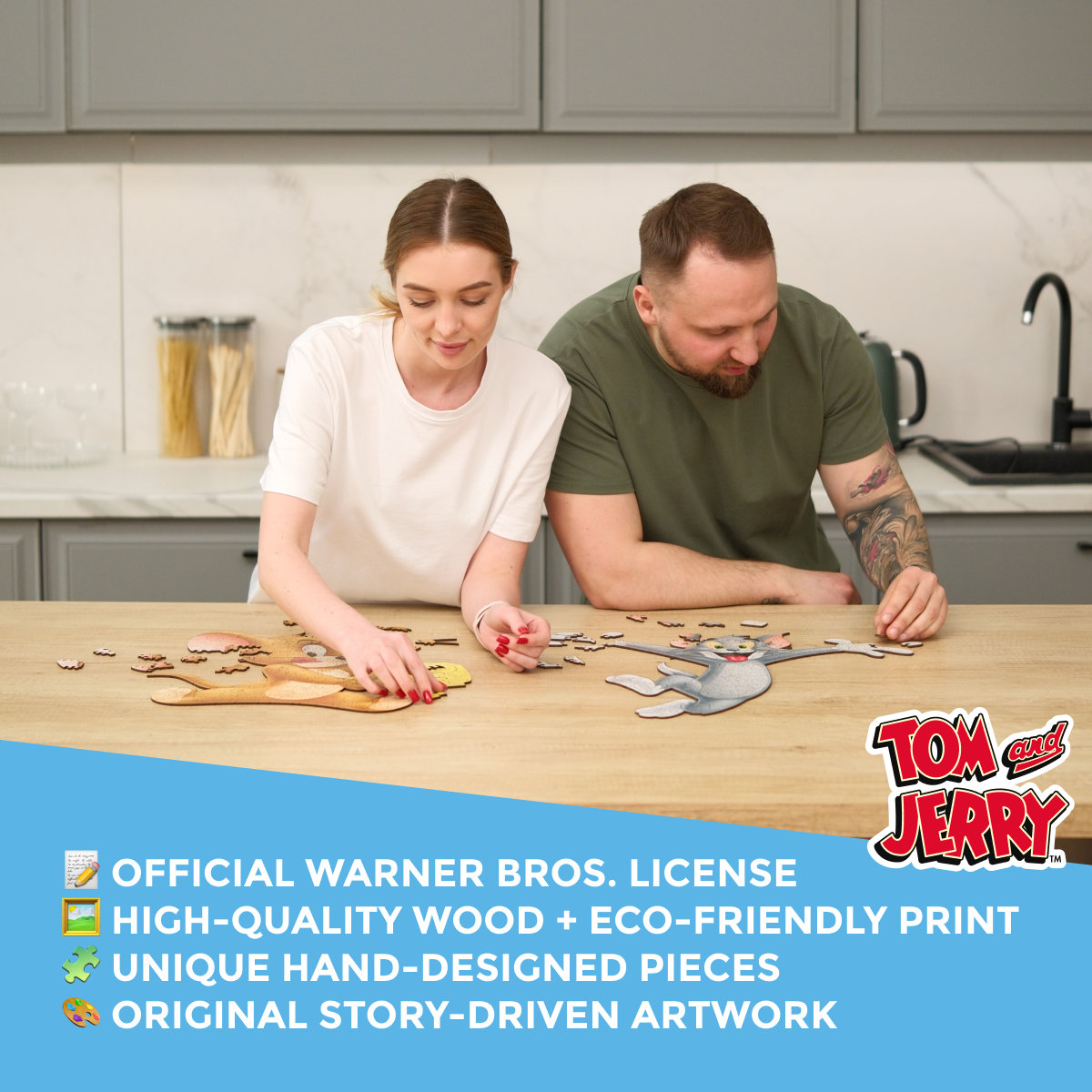 Wooden jigsaw puzzle Tom & Jerry™ – Tom