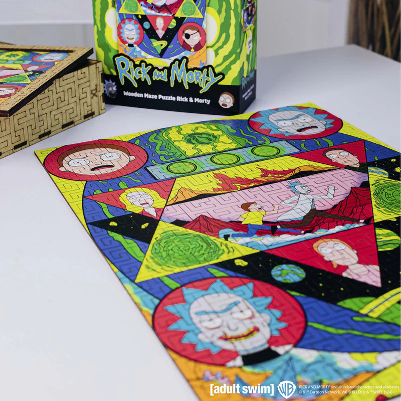 Wooden jigsaw maze puzzle Rick&Morty™ Space Maze