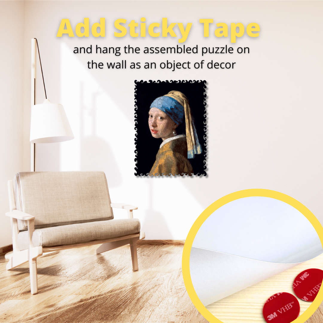 Дерев'яний пазл "Дівчина з перловою сережкою" (Йоганнес Вермеер)