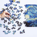 Wooden jigsaw maze puzzle The Starry Night (Vincent van Gogh)