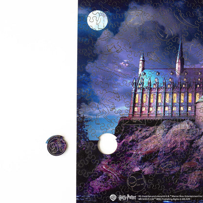 Wooden jigsaw puzzle Harry Potter Hogwarts Castle Night™