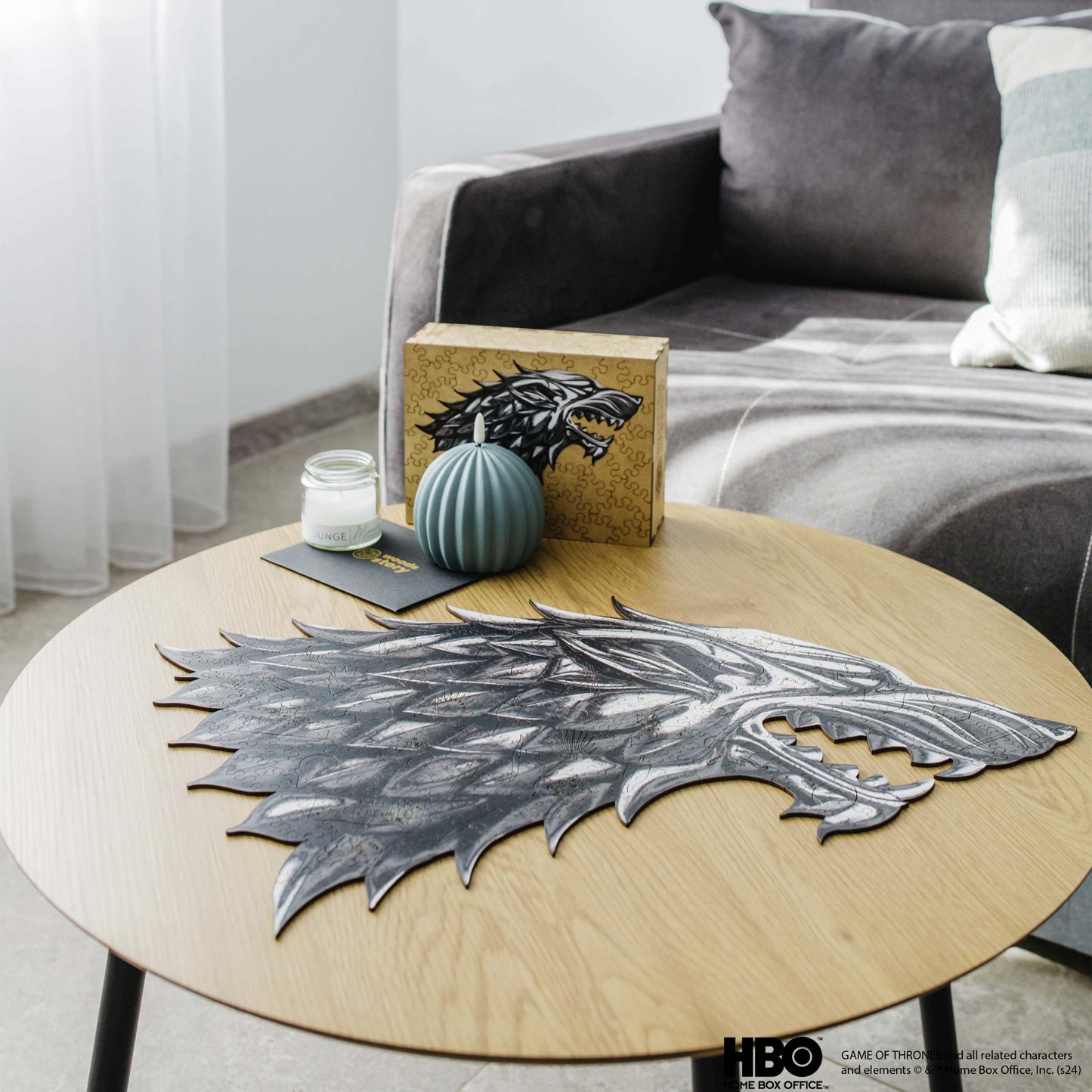 Wooden jigsaw puzzle Game of Thrones™ Metallic Sigils Stark
