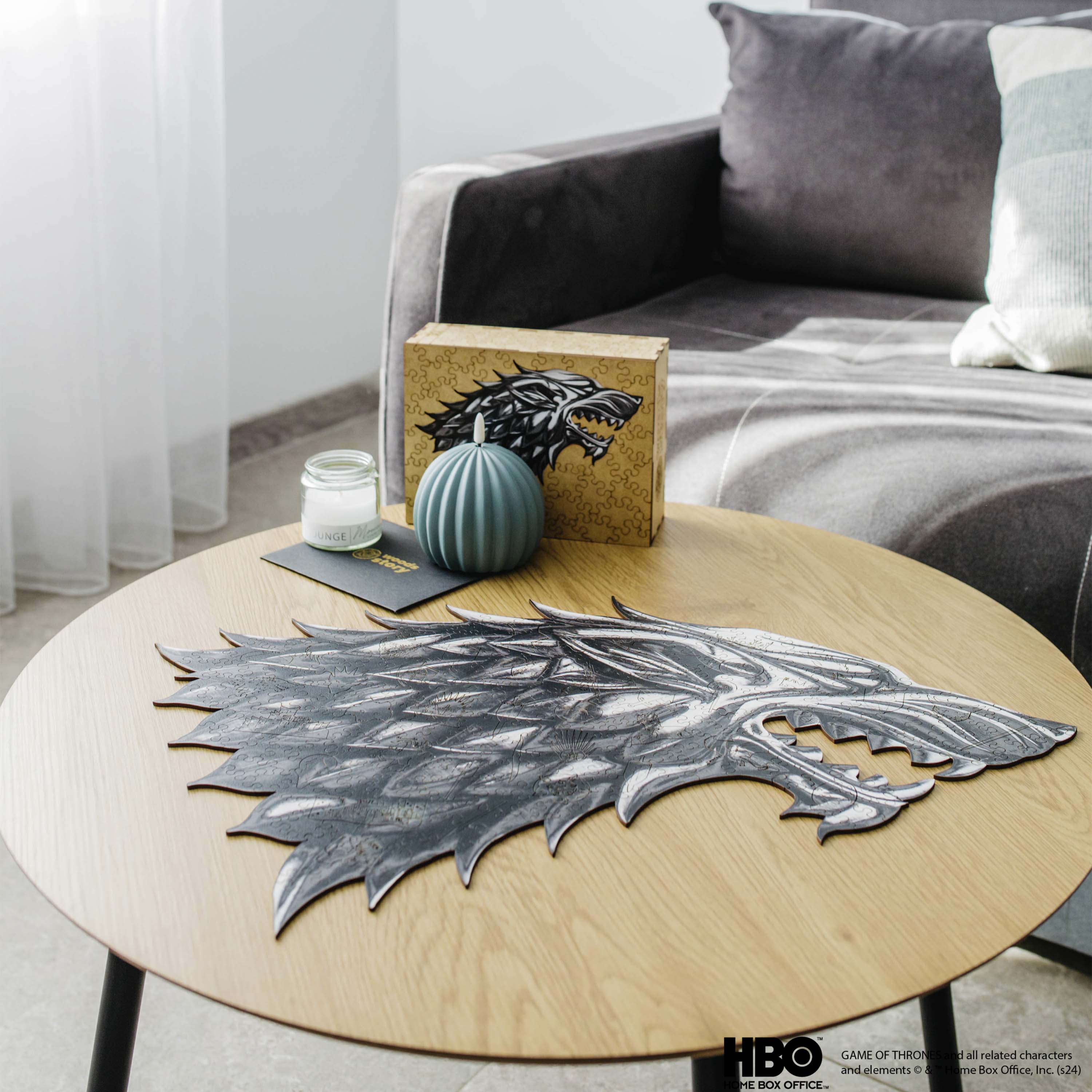 Дерев'яний пазл Гра престолів™ Металеві печатки Старка