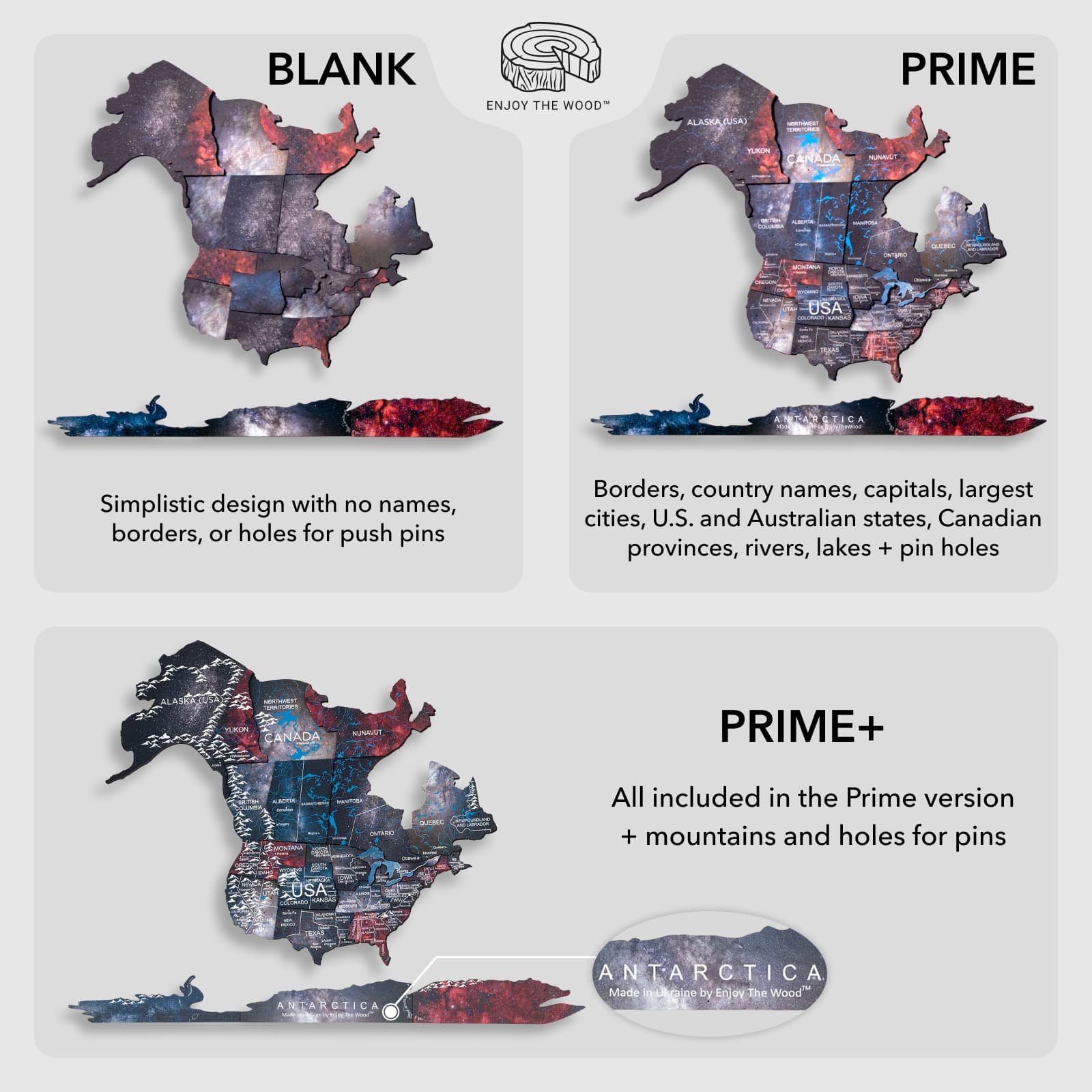 bright colored world map
