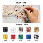 Wooden Canvas USA Map - Antique