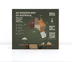 3D дерев'яна карта Європи різнокольорова 