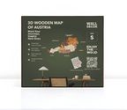3D Wooden Map of Austria - Multicolor
