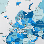 2D Wooden World Map Azure