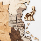 Custom 3D/2D Wooden Map