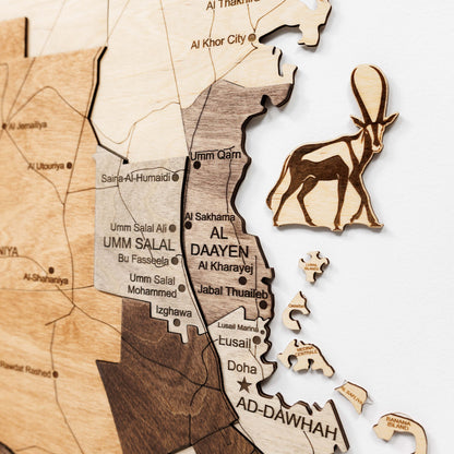 Custom 3D/2D Wooden Map