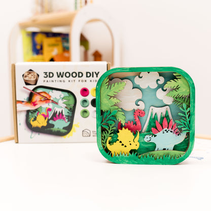 Wooden 3D DIY Painting Kit Dinosaur