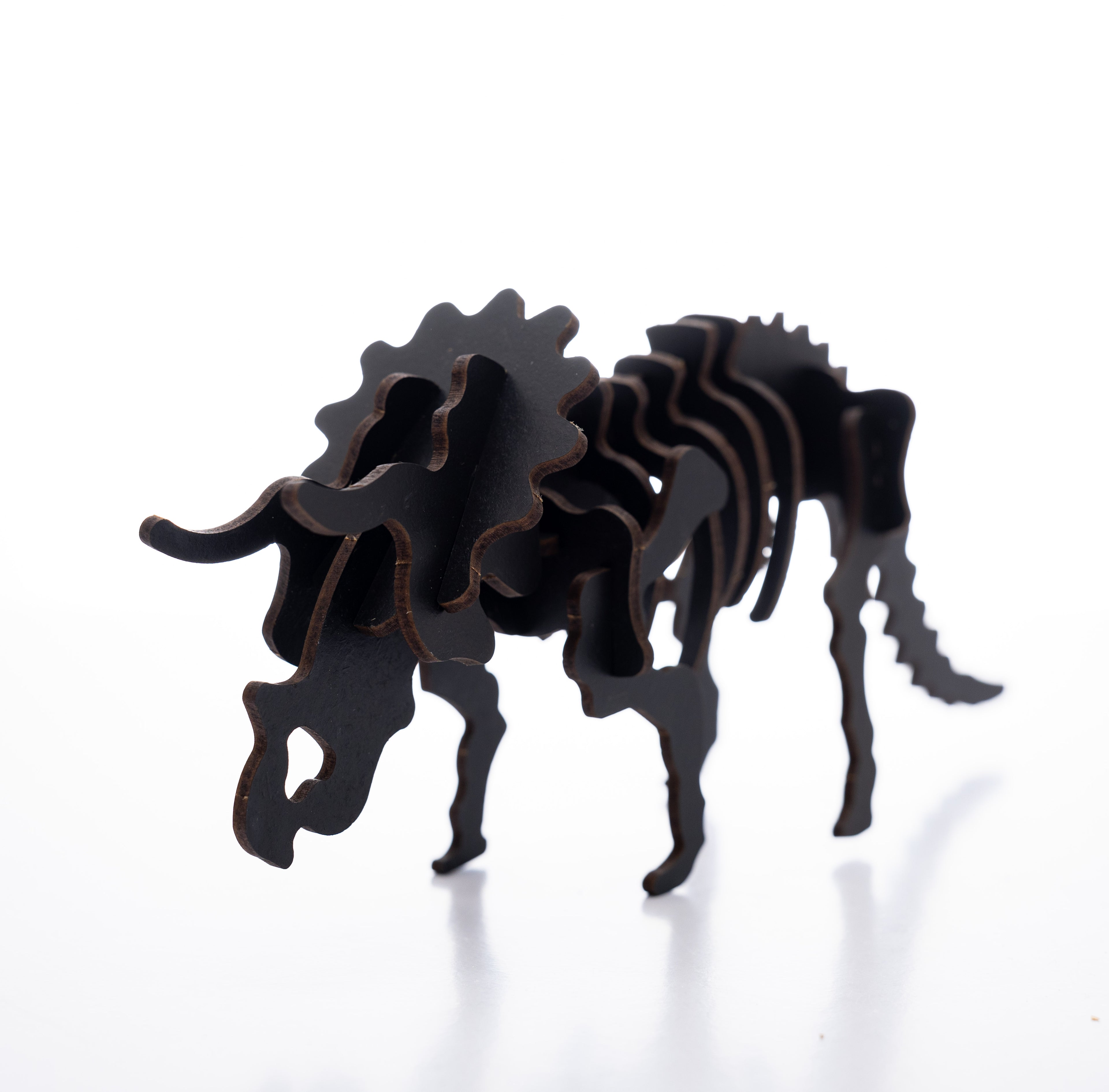 Black 3D Triceratops DIY Kit