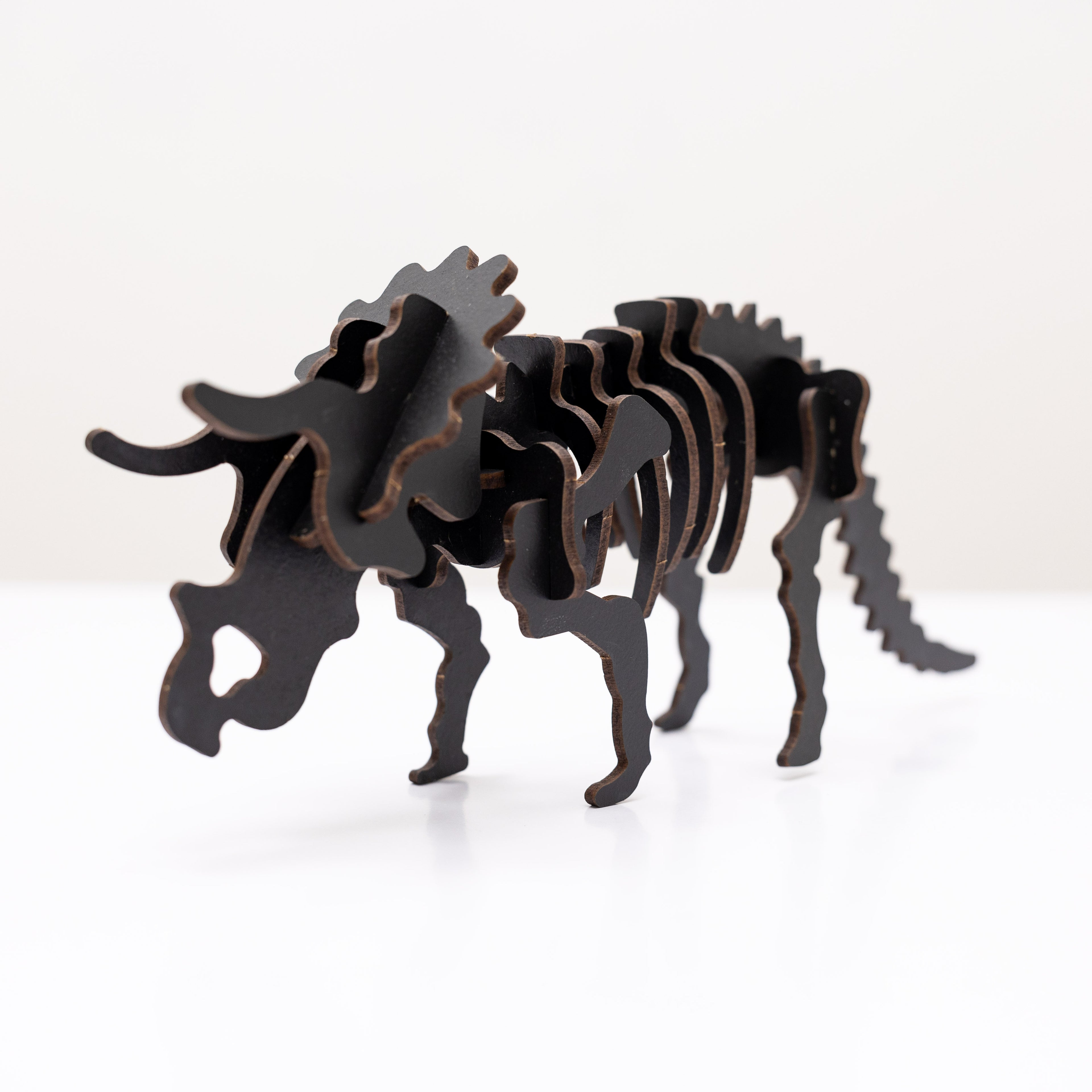 Black 3D Triceratops DIY Kit