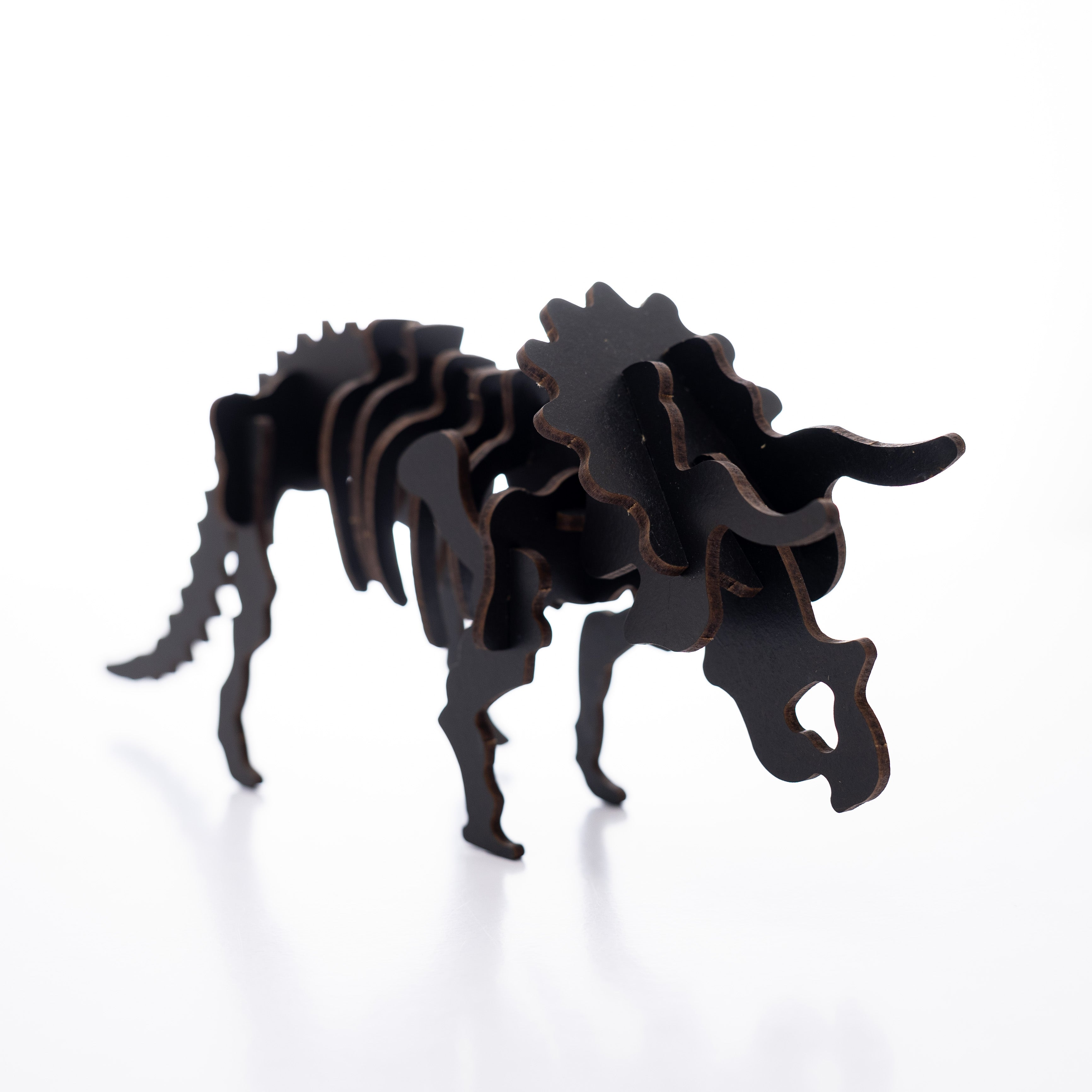 Black 3D Triceratops DIY Kit