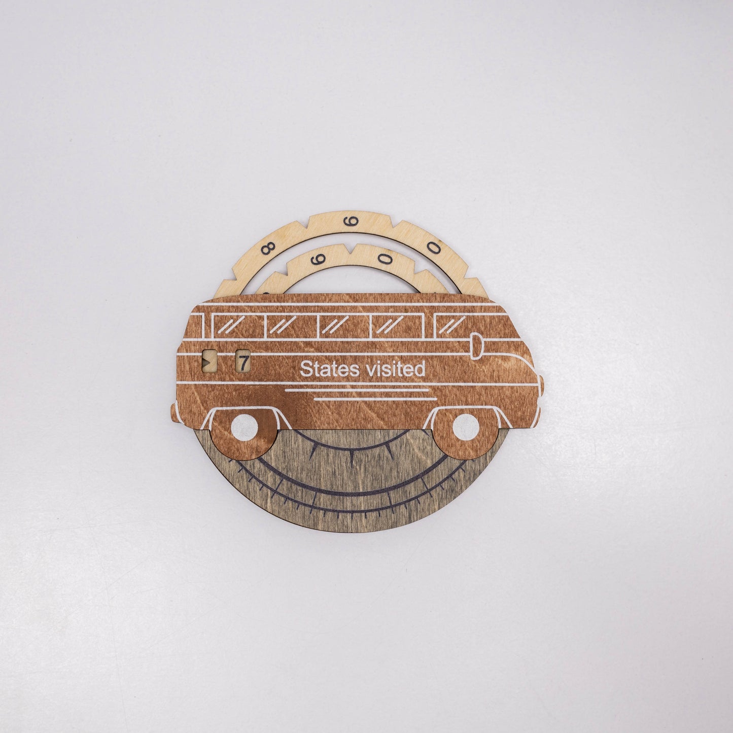 Travel Tracker 3D Wooden USA Map – Smokey