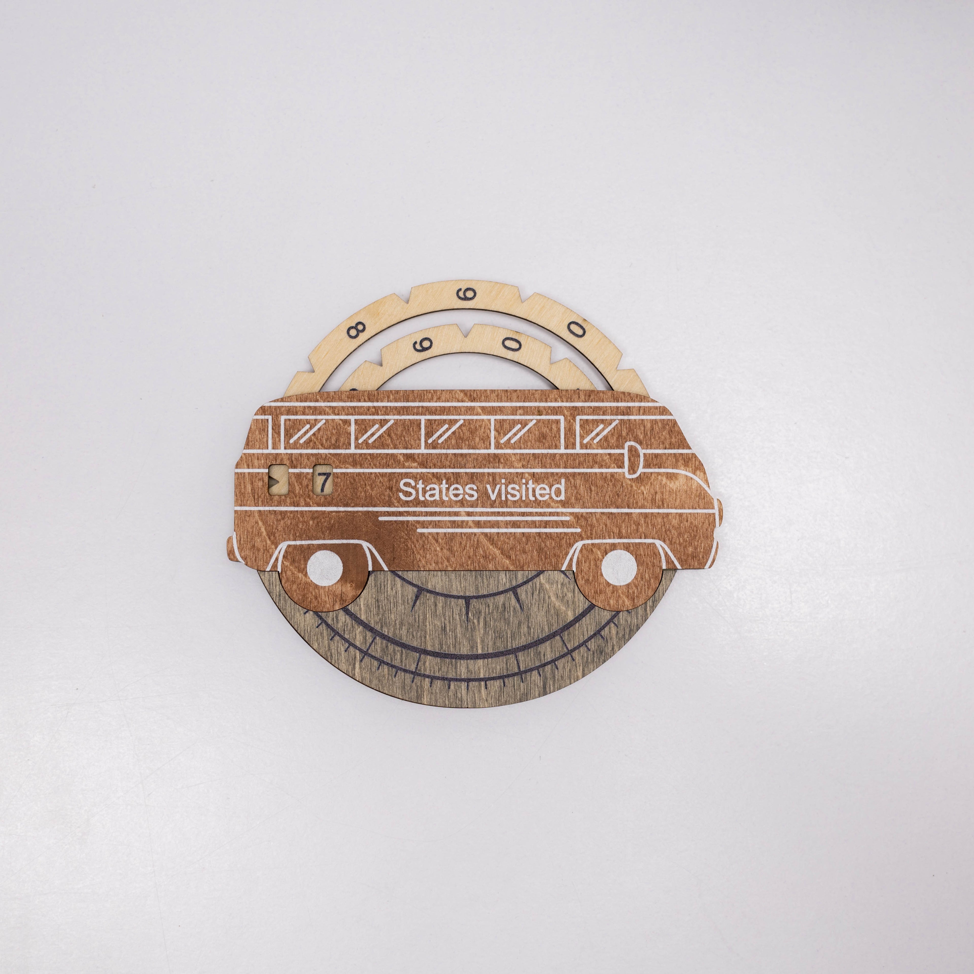 Travel Tracker 3D Wooden USA Map – Smokey