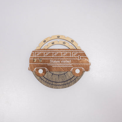 Travel Tracker 3D Wooden USA Map – Smokey