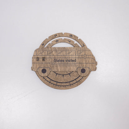 Travel Tracker 3D Wooden USA Map – Terra