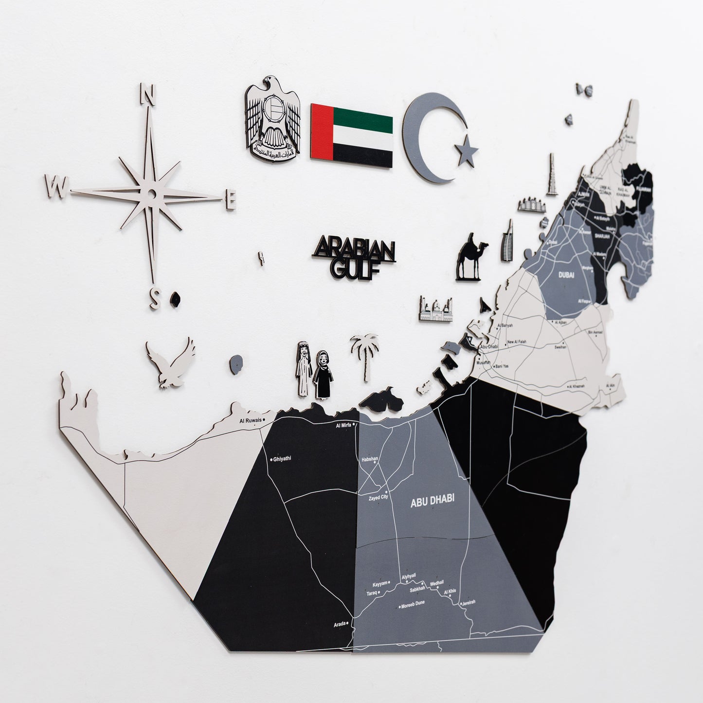 Custom 3D/2D Wooden Map