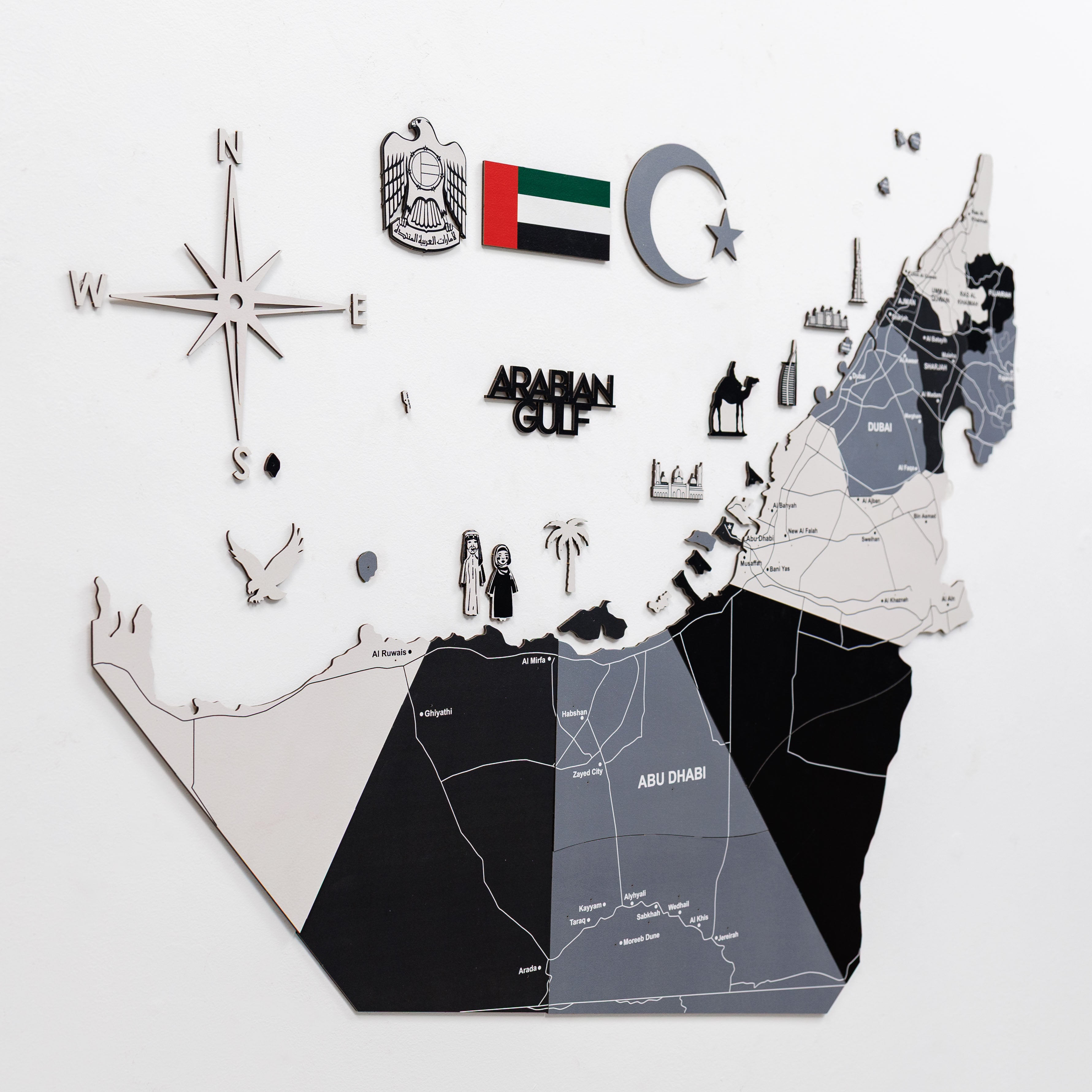 Custom 3D/2D Wooden Map