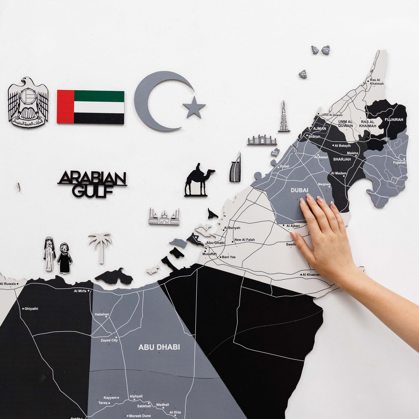 Custom 3D/2D Wooden Map