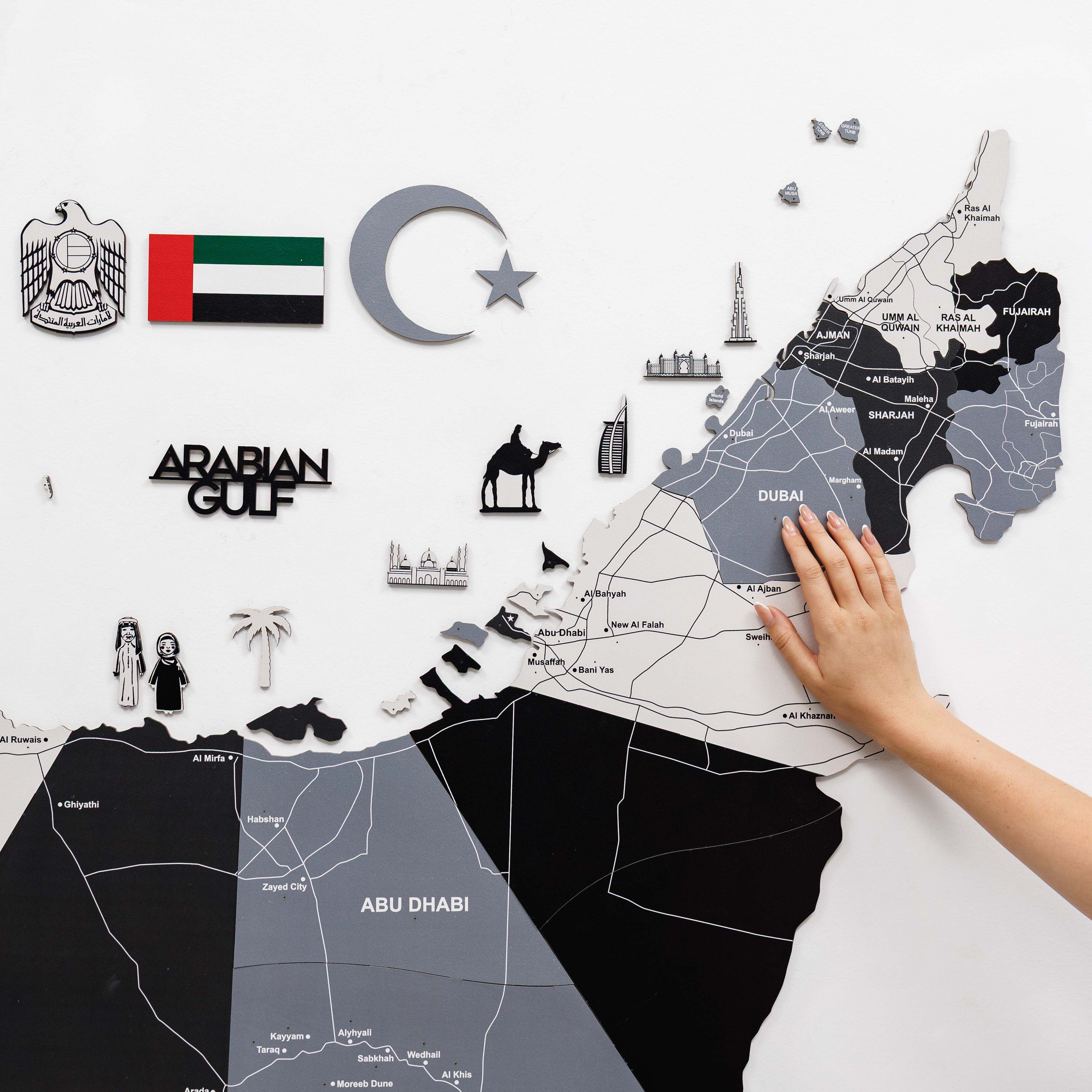 Custom 3D/2D Wooden Map