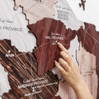 Custom 3D/2D Wooden Map