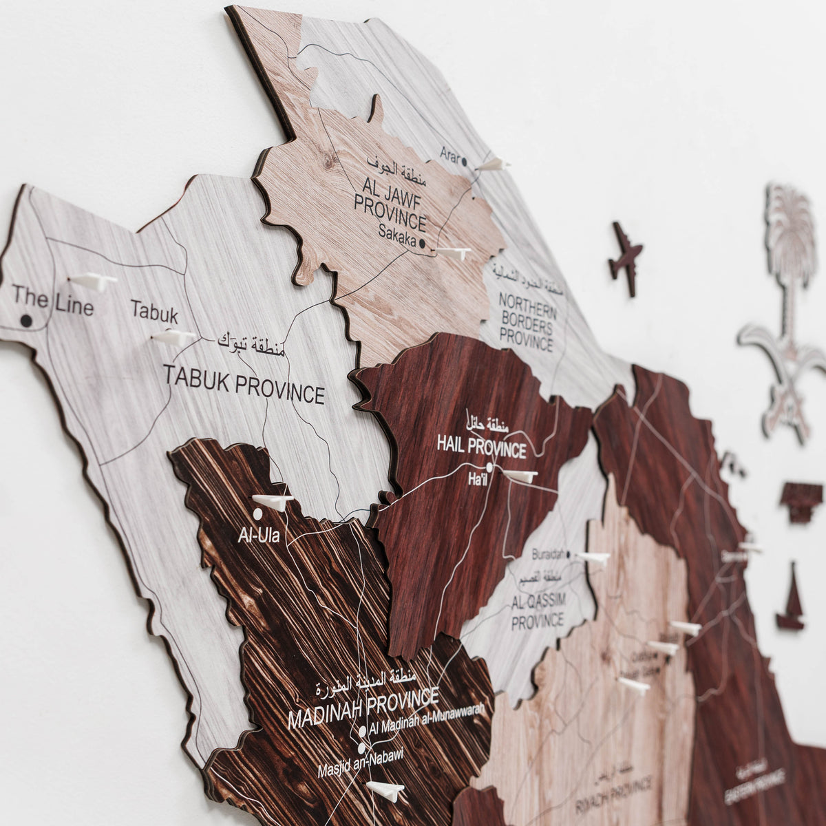 3D Wooden Map of Saudi Arabia (B2B)