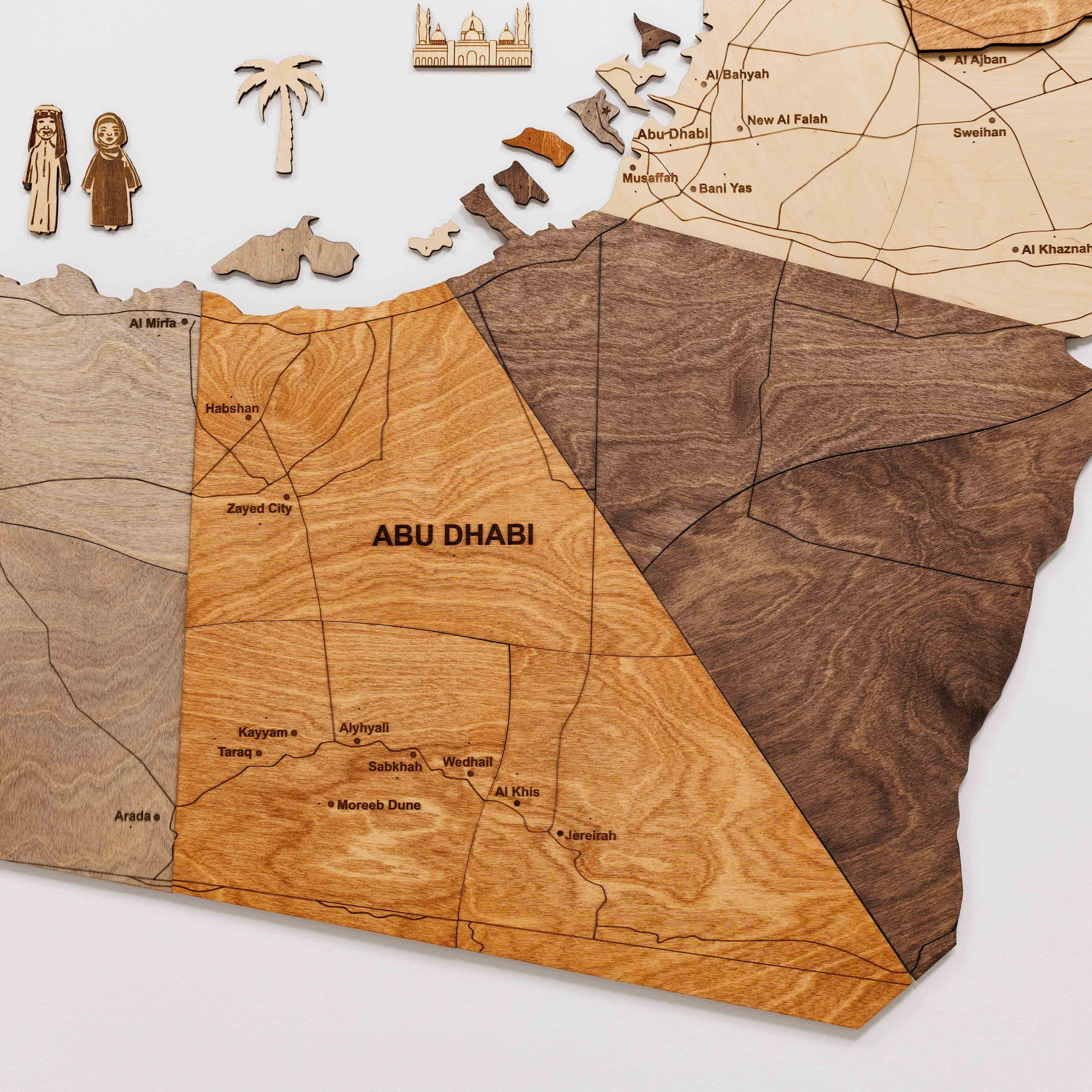 Custom 3D/2D Wooden Map