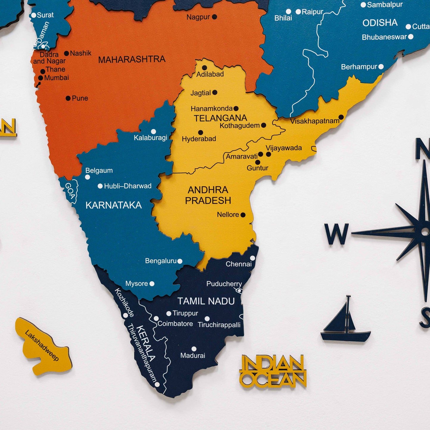 Custom 3D/2D Wooden Map