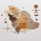 3D Wooden Map of Saudi Arabia