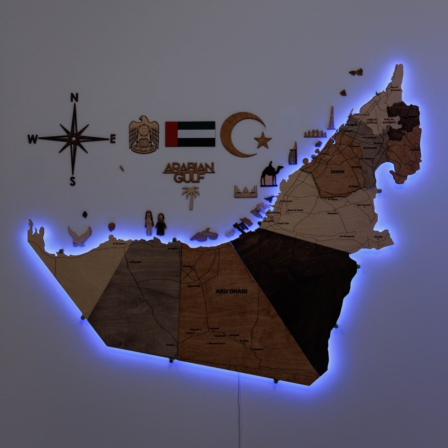 Custom 3D/2D Wooden Map