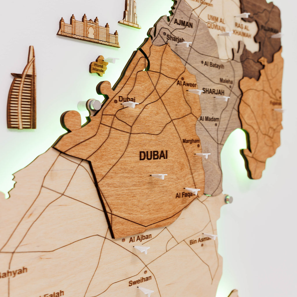 Custom 3D/2D Wooden Map