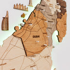 Custom 3D/2D Wooden Map