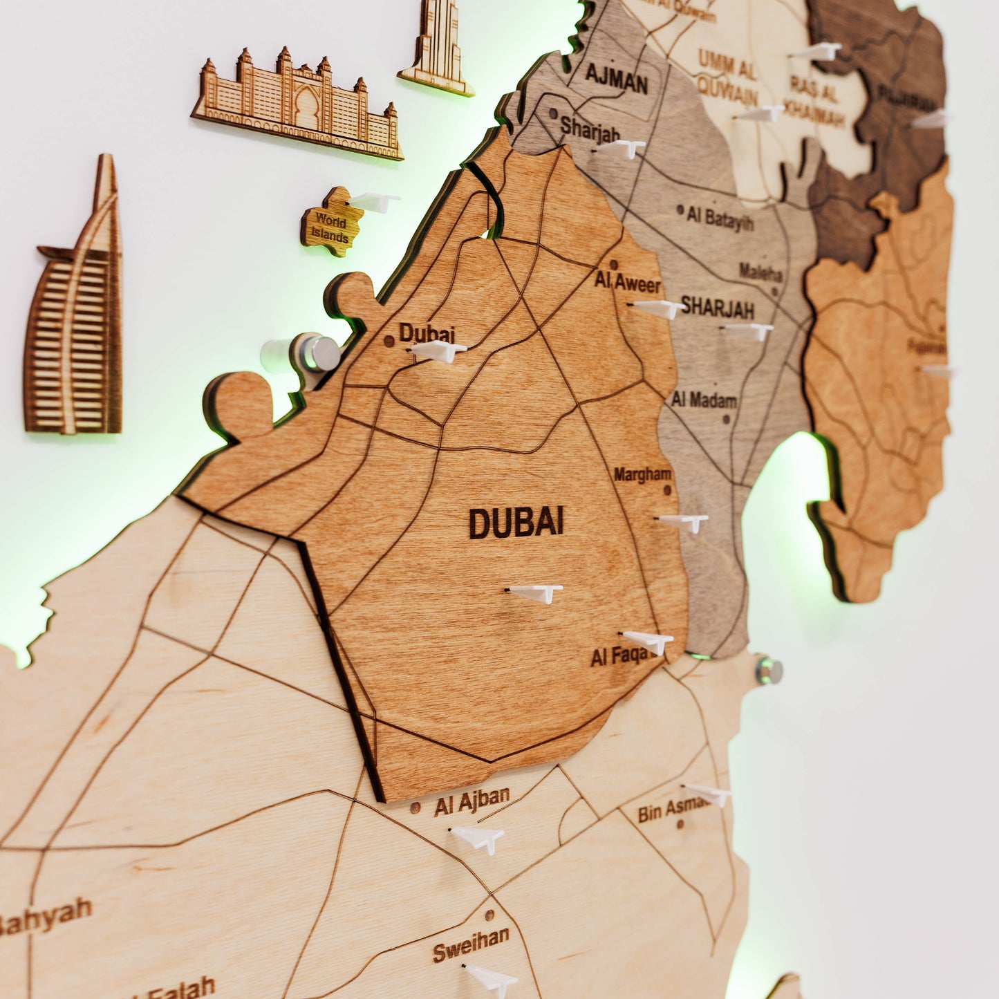 Custom 3D/2D Wooden Map