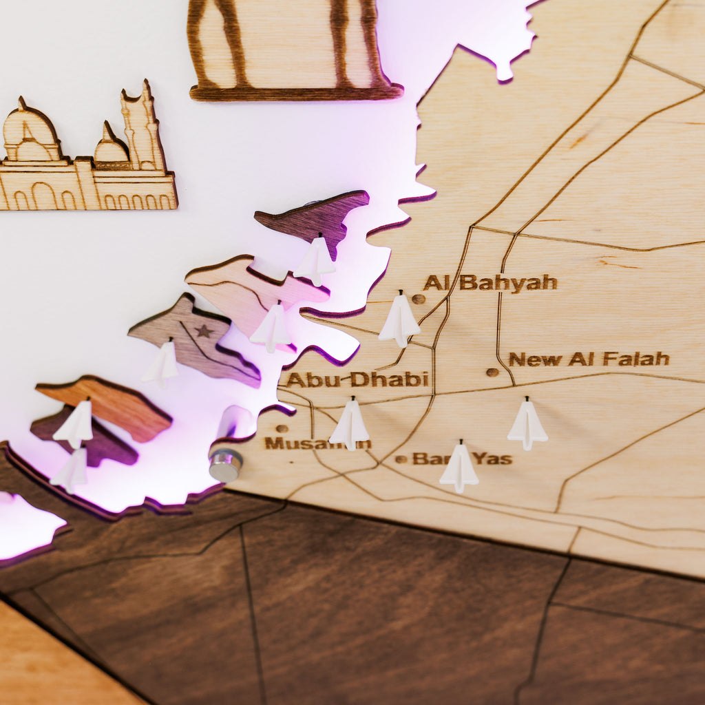 Custom 3D/2D Wooden Map