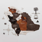 3D Wooden Map of Saudi Arabia
