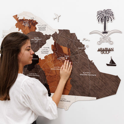 Custom 3D/2D Wooden Map