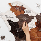 2D Wooden Map of Saudi Arabia in plates (B2B)