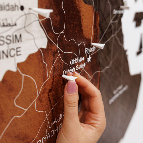2D Wooden Map of Saudi Arabia in plates (B2B)