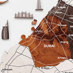 Custom 3D/2D Wooden Map