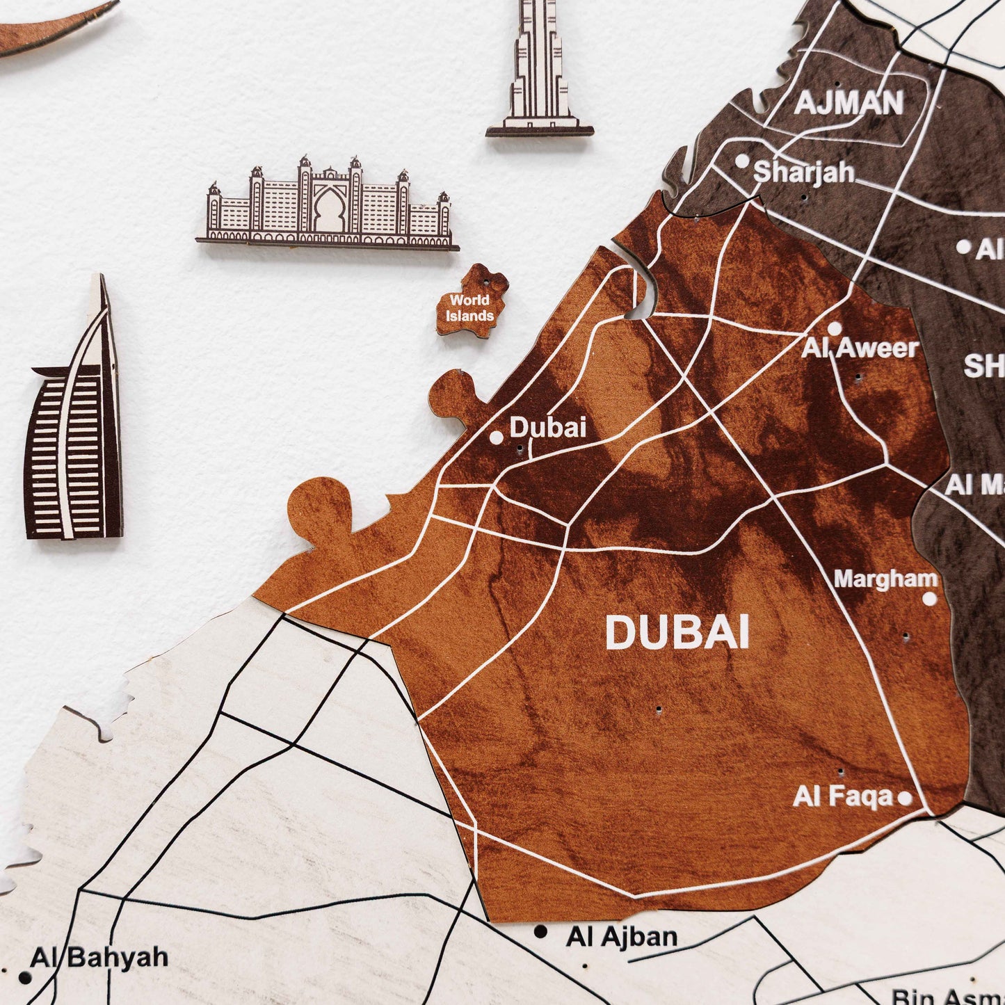 Custom 3D/2D Wooden Map