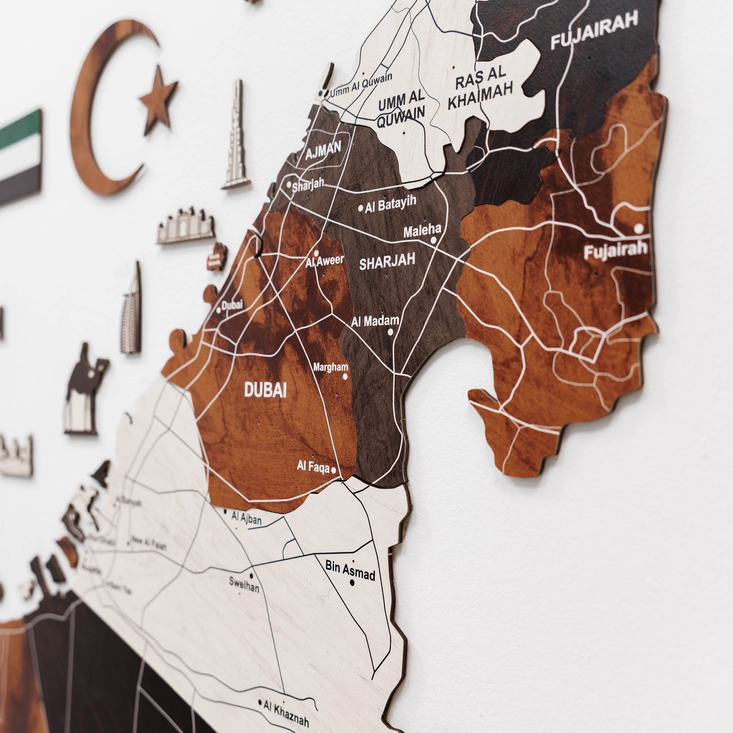 Custom 3D/2D Wooden Map