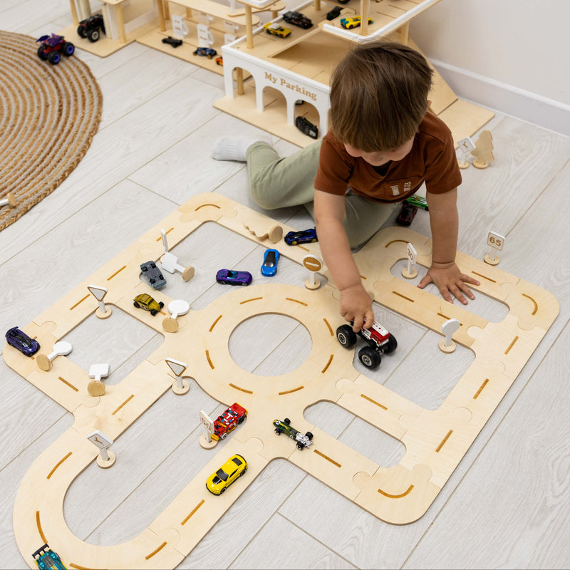 Wooden Car Track Toy