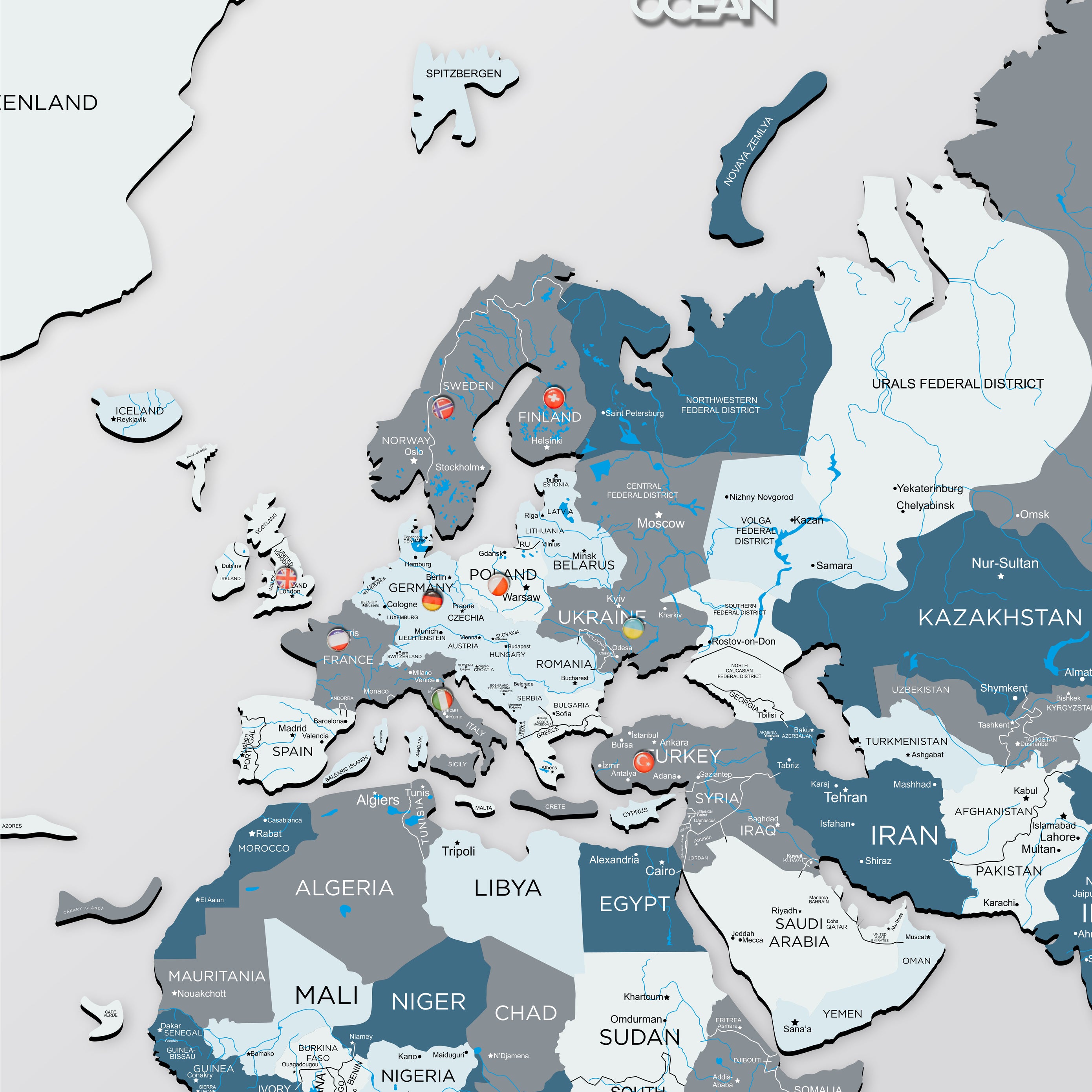2D Wooden World Map Cruise