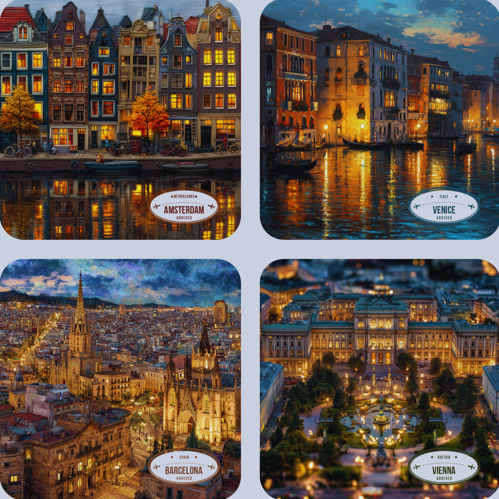 Custom Wooden Coaster. 4 pcs
